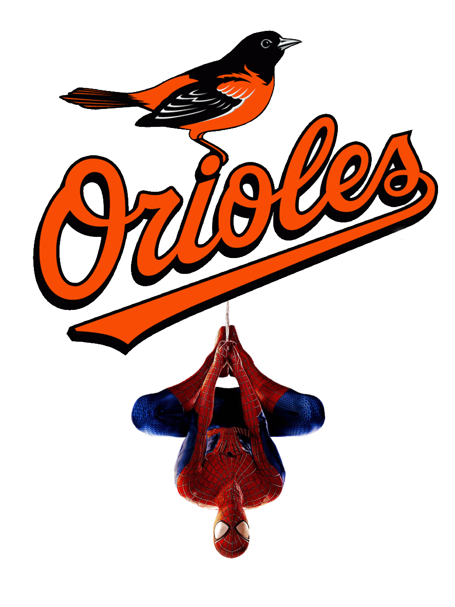 Baltimore Orioles Spider Man Logo vinyl decal